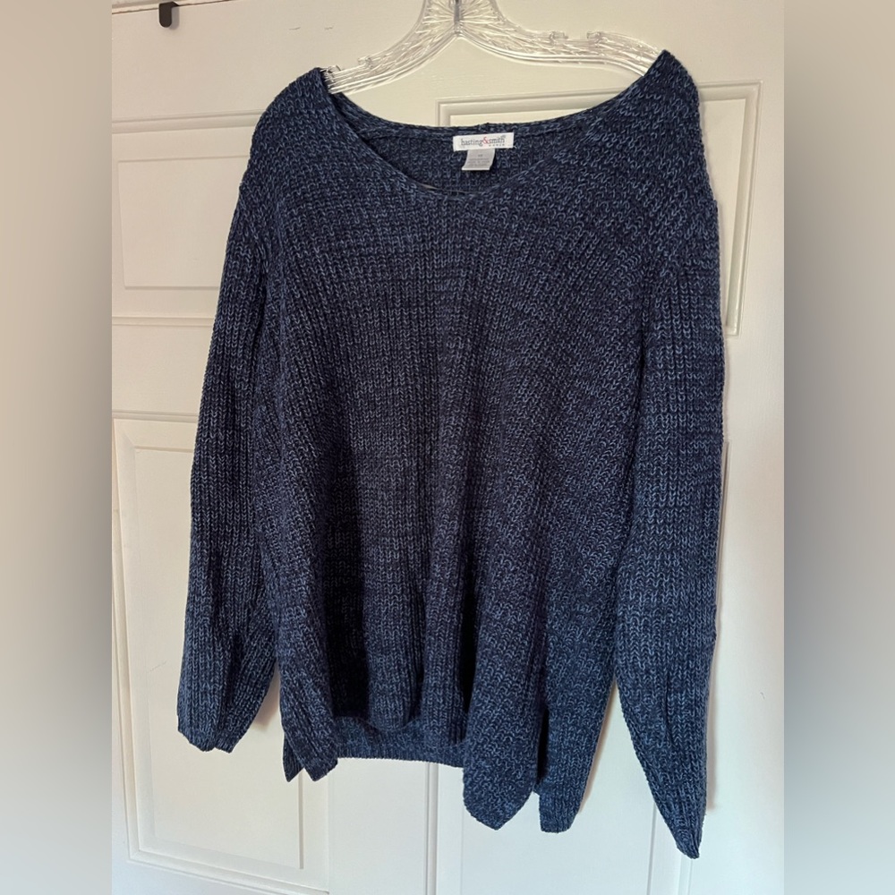 Soft warm blue sweater